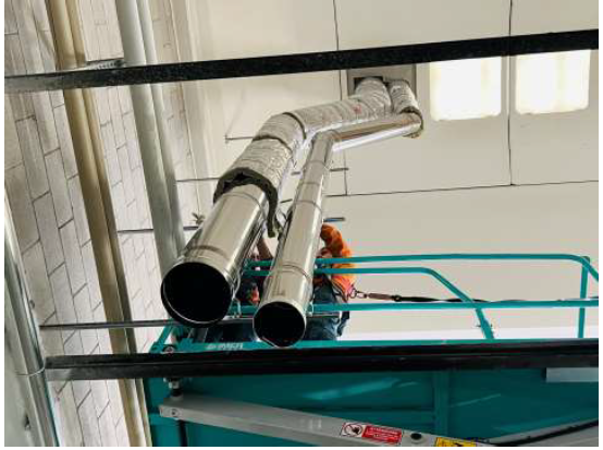 Immagine che contiene tubo, muro, interno, telescopio
Il contenuto generato dall'IA potrebbe non essere corretto.