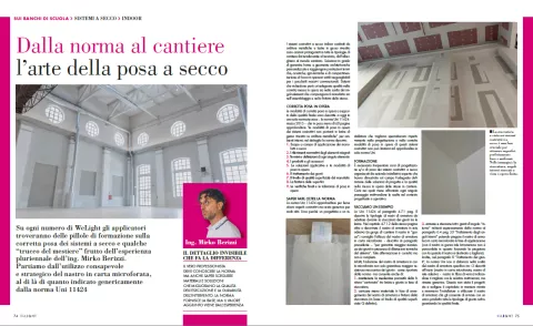 WeLight articolo tecnico sulla posa di carta microforata